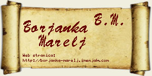 Borjanka Marelj vizit kartica